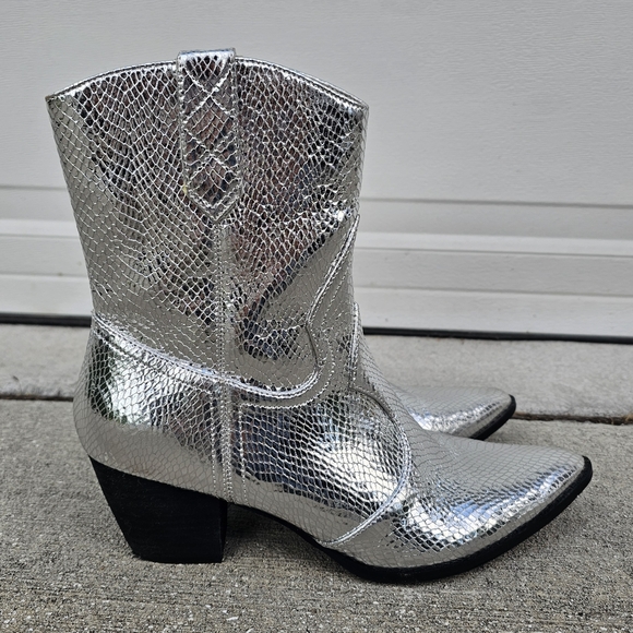 Coconuts by Matisse Bambi Women's Western Boots Silver 9.5 - Picture 1 of 8